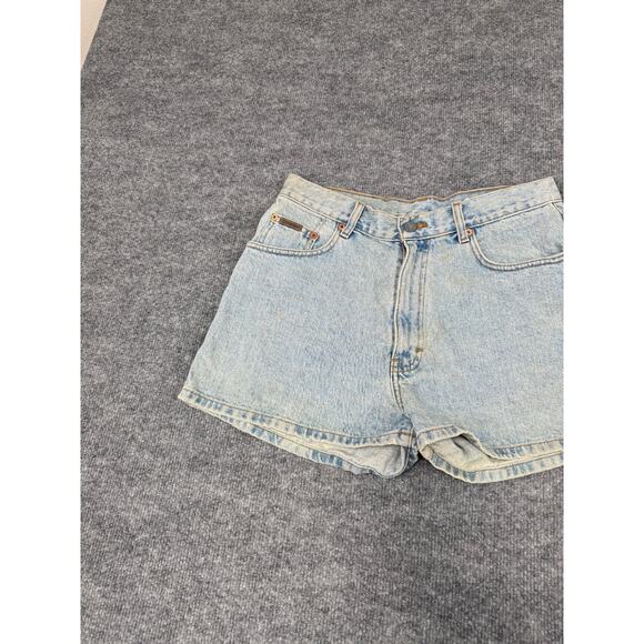 Vtg Calvin Klein High Waist Denim Shorts Y2K CK Jeans USA Made Enzyme Wash sz 9 - Picture 14 of 16